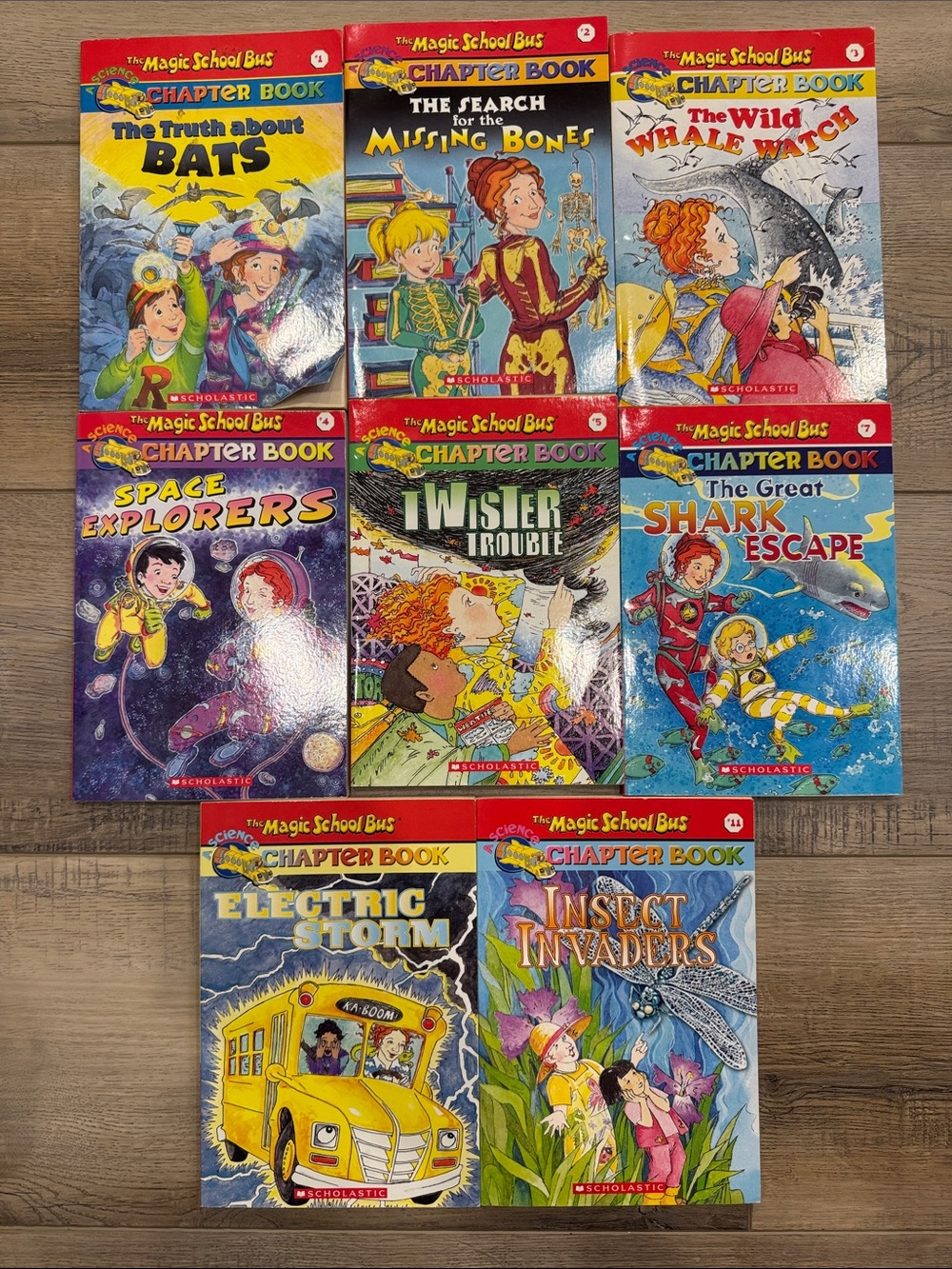 8 books-The Magic School Bus Chapter Books Assorted